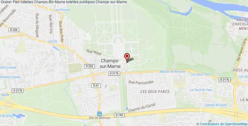 plan toilettes Champs-sur-Marne