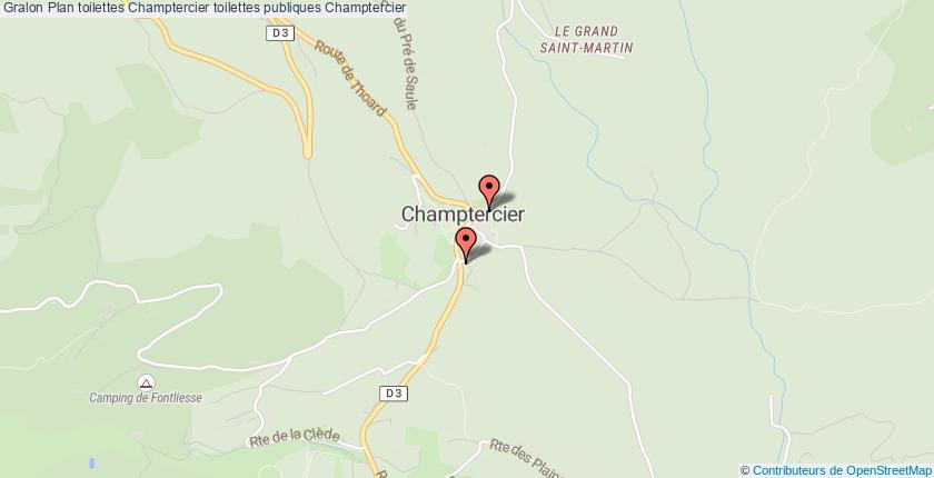 plan toilettes Champtercier