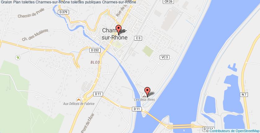 plan toilettes Charmes-sur-Rhône