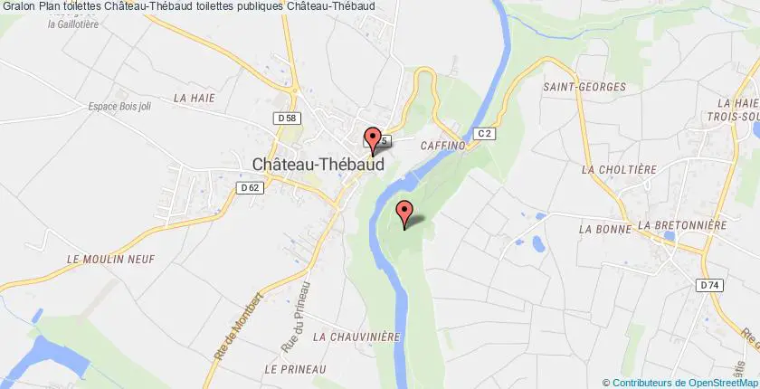 plan toilettes Château-Thébaud