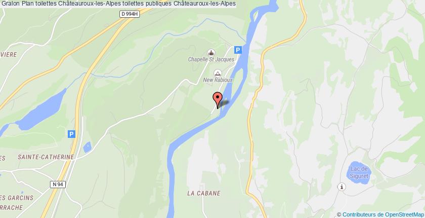plan toilettes Châteauroux-les-Alpes