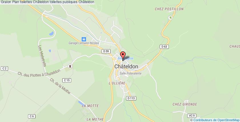 plan toilettes Châteldon