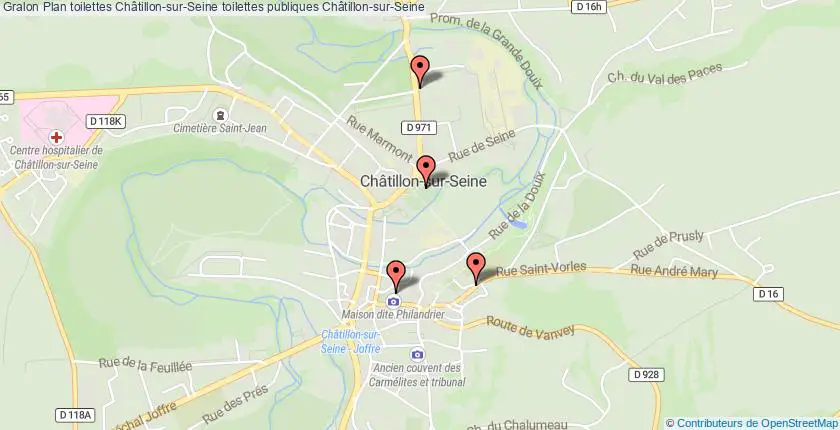 plan toilettes Châtillon-sur-Seine