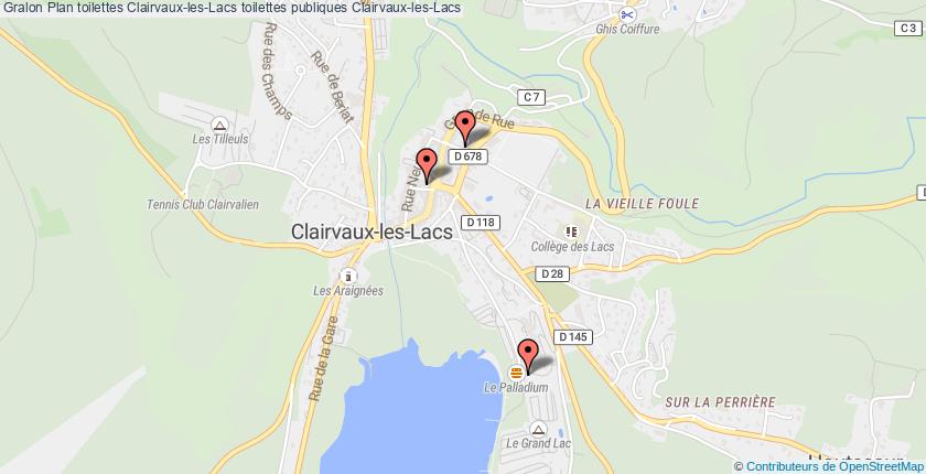 plan toilettes Clairvaux-les-Lacs