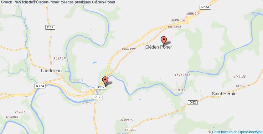 plan toilettes Cléden-Poher