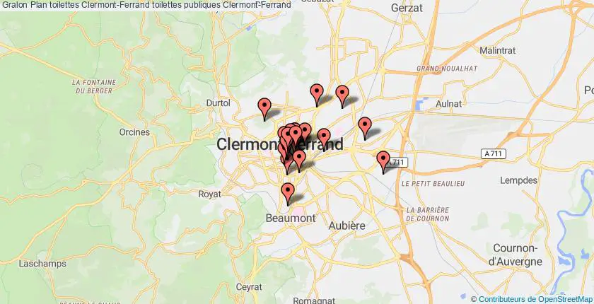 plan toilettes Clermont-Ferrand