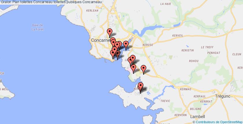 plan toilettes Concarneau