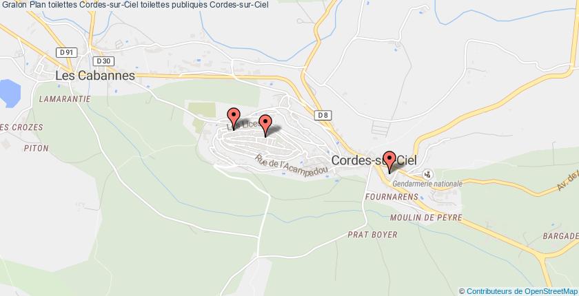 plan toilettes Cordes-sur-Ciel