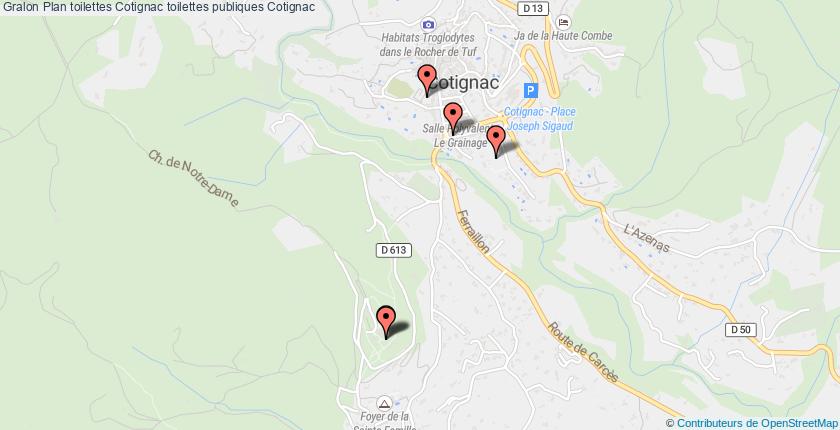 plan toilettes Cotignac