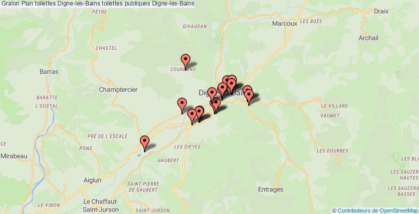 plan toilettes Digne-les-Bains