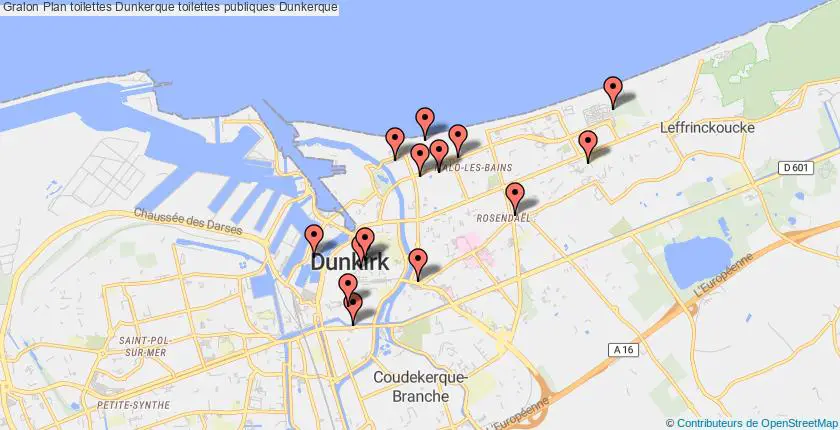 plan toilettes Dunkerque