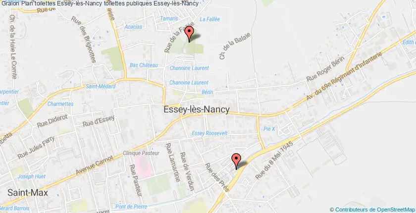 plan toilettes Essey-lès-Nancy