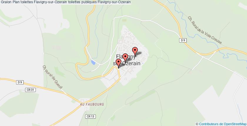plan toilettes Flavigny-sur-Ozerain