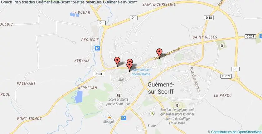 plan toilettes Guémené-sur-Scorff
