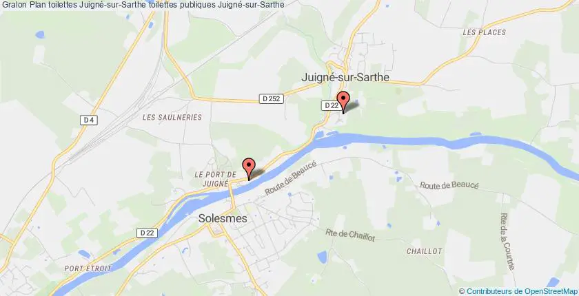 plan toilettes Juigné-sur-Sarthe