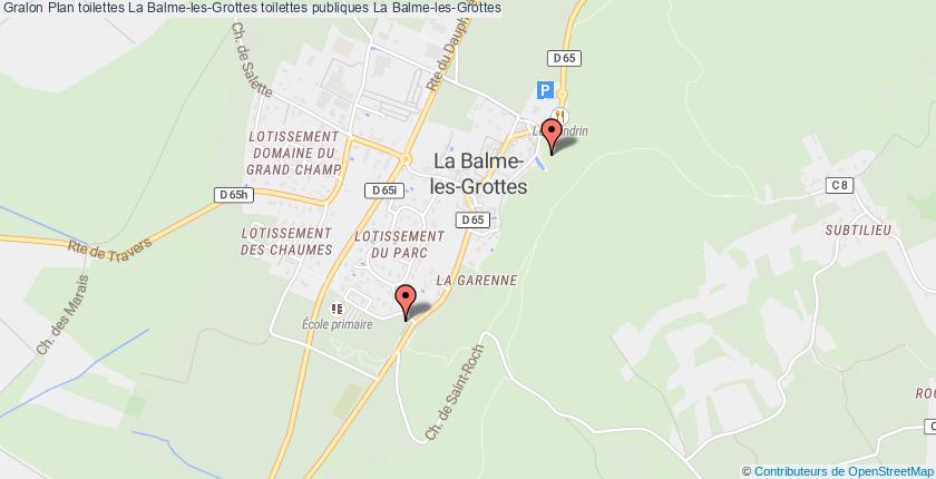 plan toilettes La Balme-les-Grottes