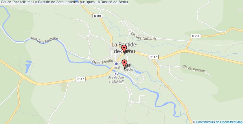 plan toilettes La Bastide-de-Sérou