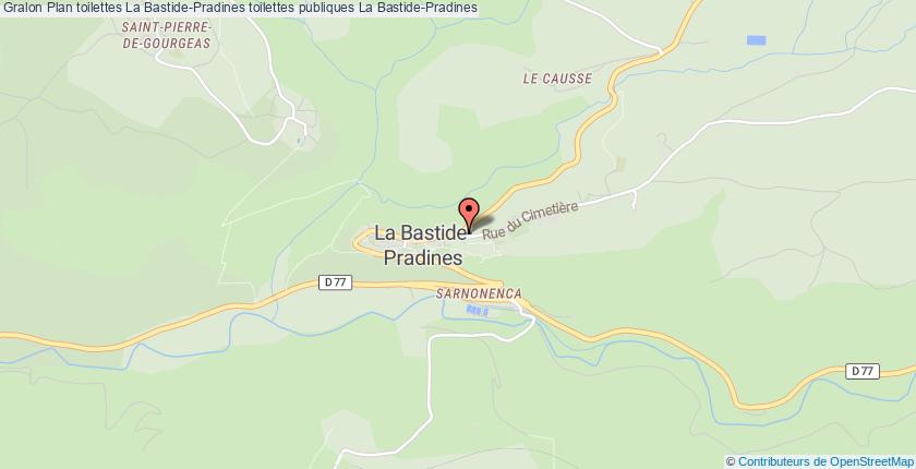 plan toilettes La Bastide-Pradines