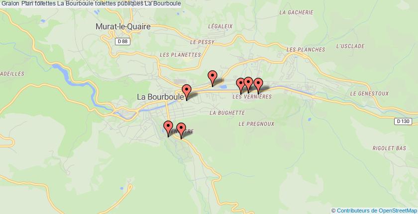 plan toilettes La Bourboule