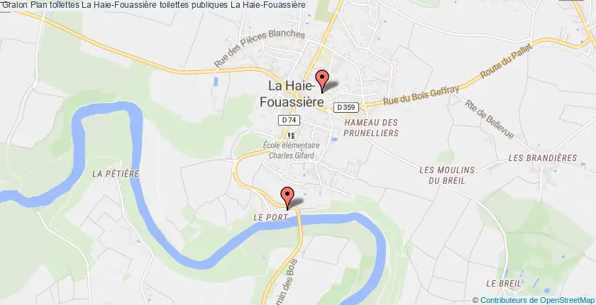 plan toilettes La Haie-Fouassière