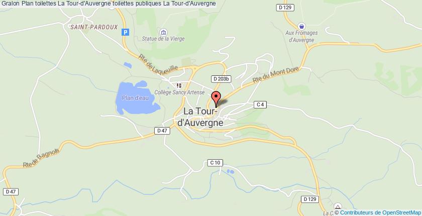 plan toilettes La Tour-d'Auvergne