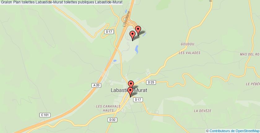 plan toilettes Labastide-Murat