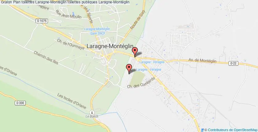 plan toilettes Laragne-Montéglin