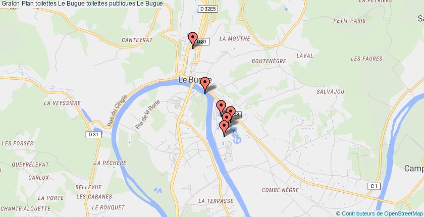plan toilettes Le Bugue