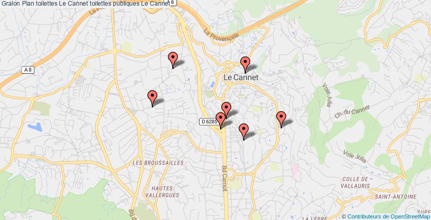 plan toilettes Le Cannet