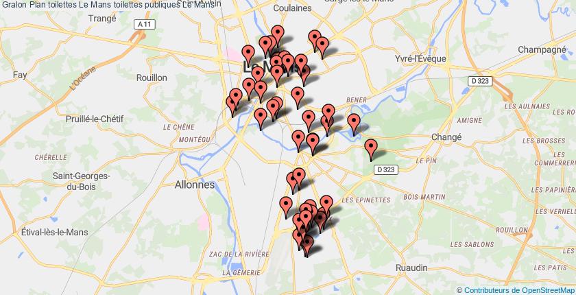 plan toilettes Le Mans