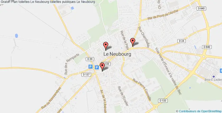 plan toilettes Le Neubourg