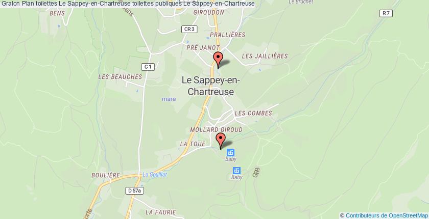 plan toilettes Le Sappey-en-Chartreuse