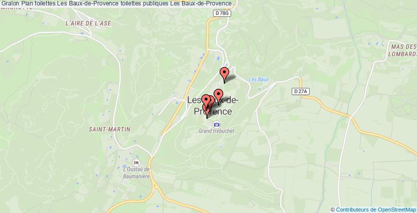 plan toilettes Les Baux-de-Provence