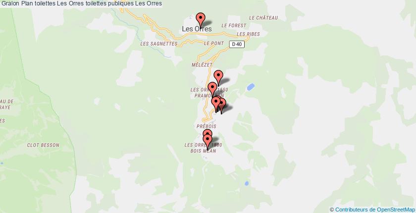 plan toilettes Les Orres