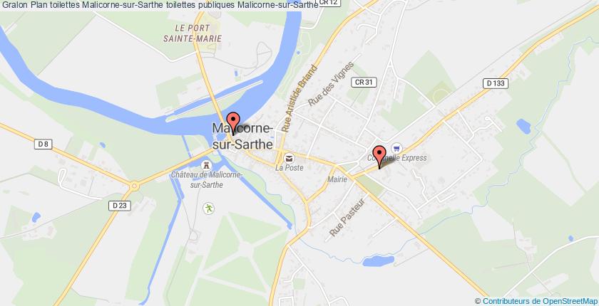 plan toilettes Malicorne-sur-Sarthe