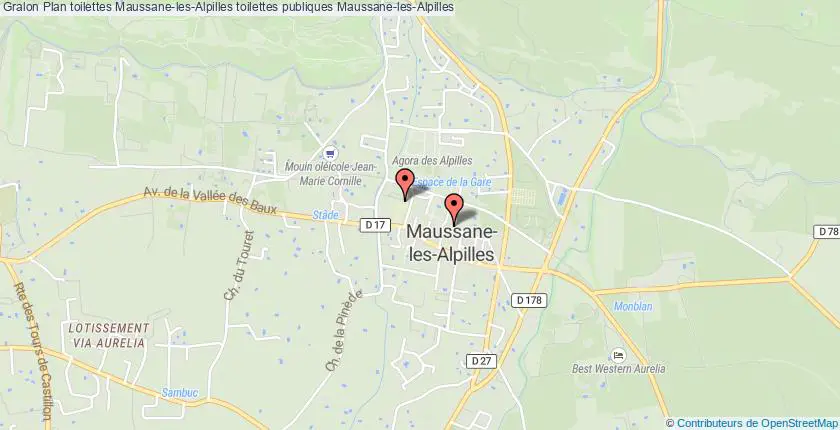 plan toilettes Maussane-les-Alpilles