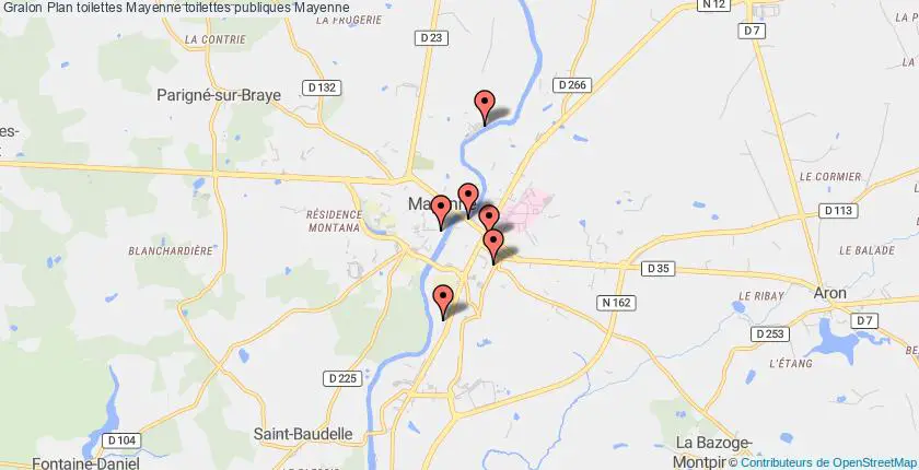 plan toilettes Mayenne