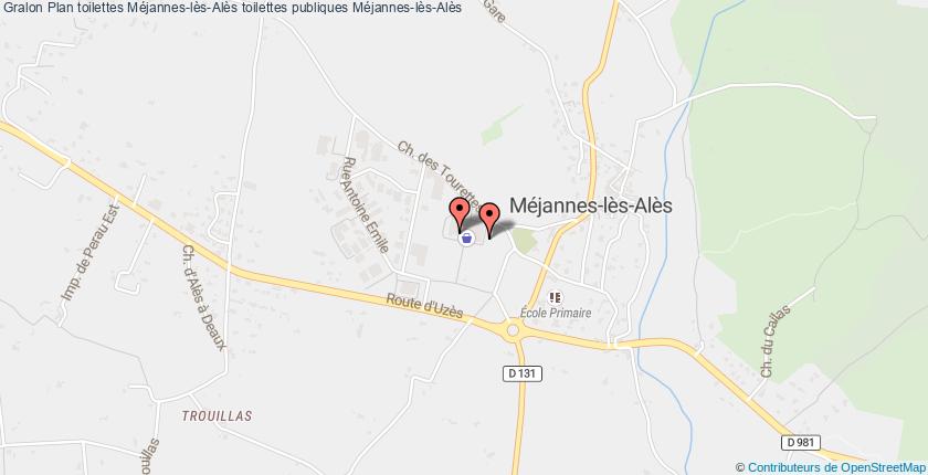 plan toilettes Méjannes-lès-Alès