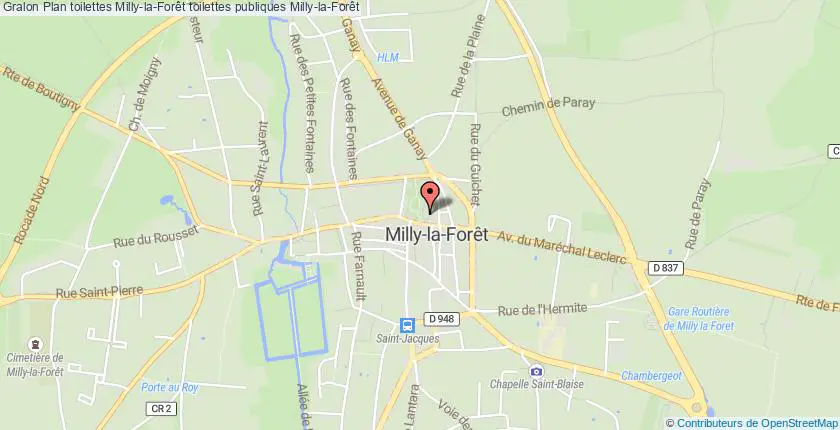 plan toilettes Milly-la-Forêt