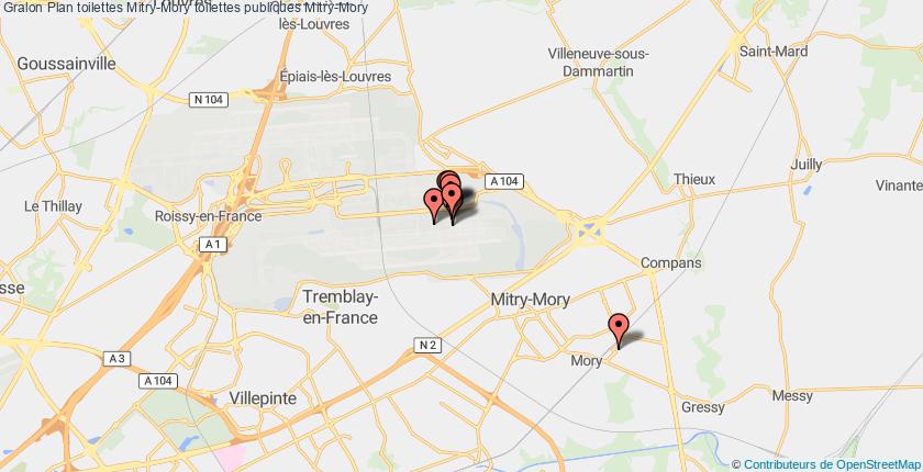plan toilettes Mitry-Mory