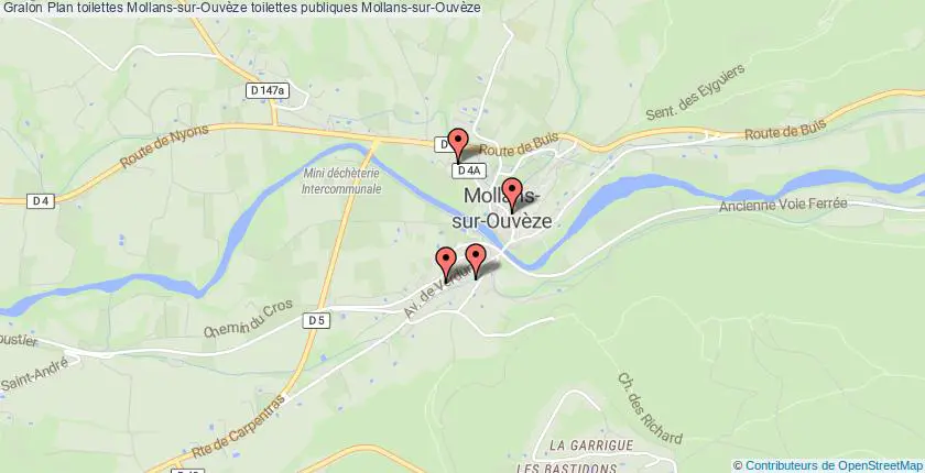 plan toilettes Mollans-sur-Ouvèze
