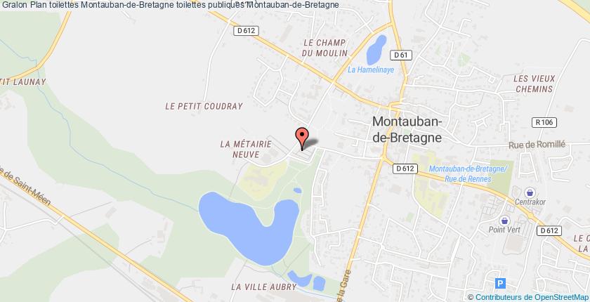 plan toilettes Montauban-de-Bretagne