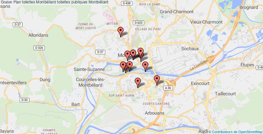 plan toilettes Montbéliard