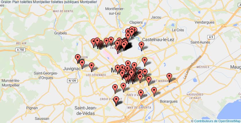 plan toilettes Montpellier