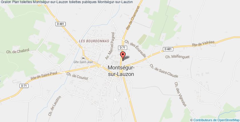 plan toilettes Montségur-sur-Lauzon