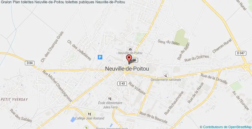 plan toilettes Neuville-de-Poitou