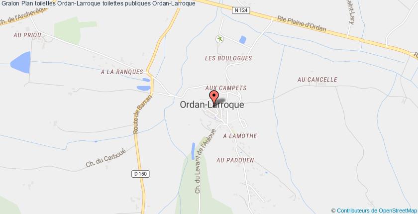plan toilettes Ordan-Larroque