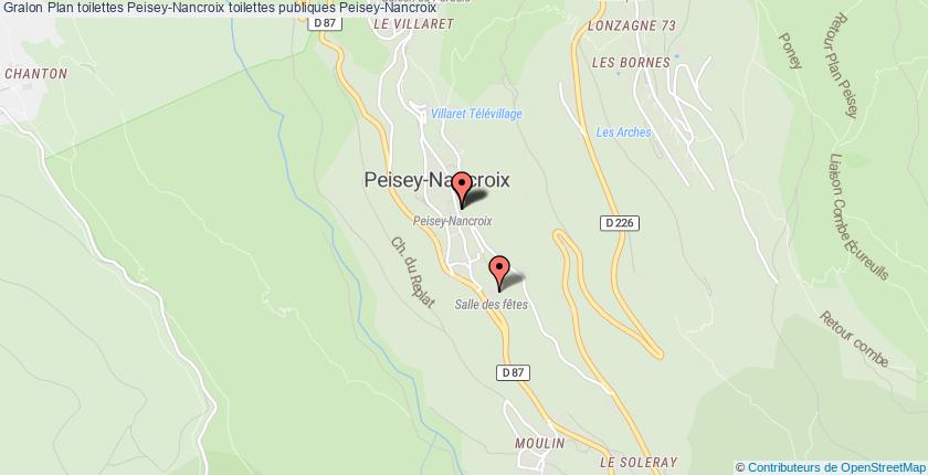 plan toilettes Peisey-Nancroix