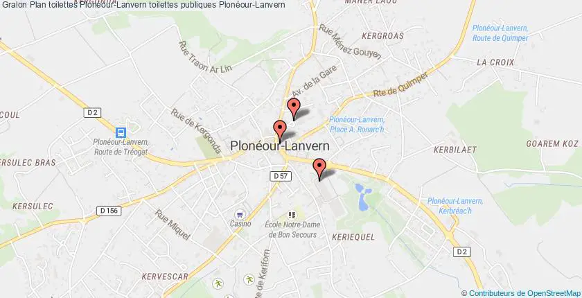 plan toilettes Plonéour-Lanvern