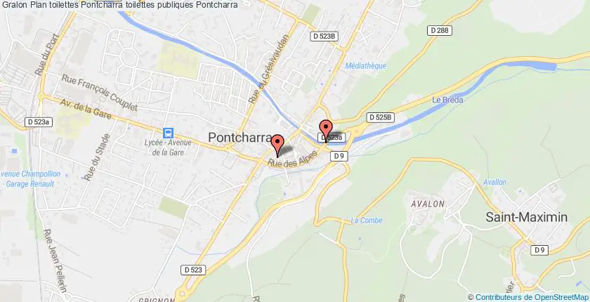 plan toilettes Pontcharra